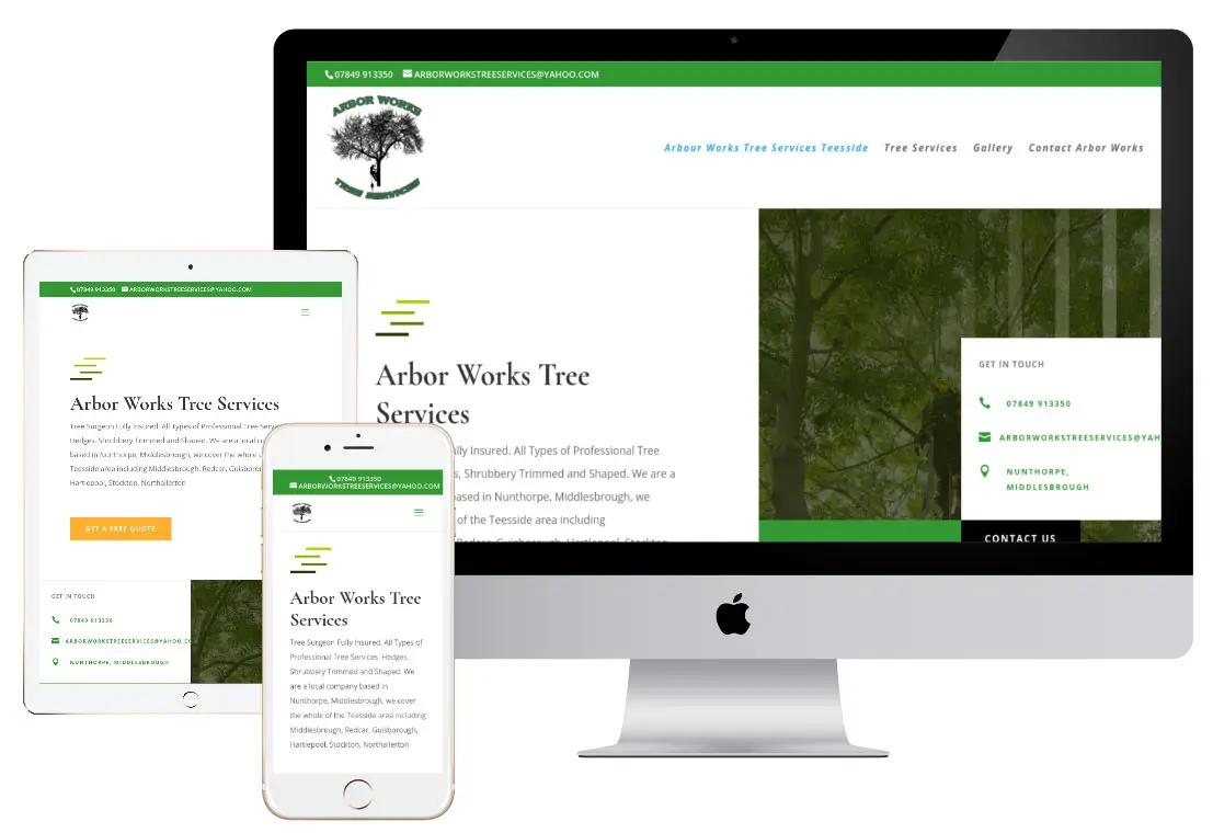 Arbor Works Tree Services Website and Marketing