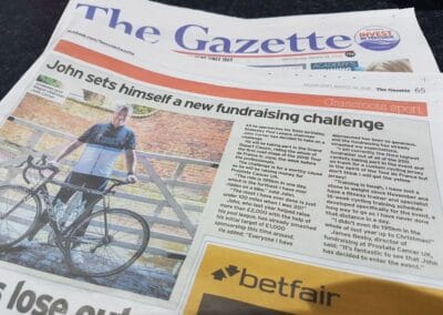 Grand Départ 2018: John Corner Battles Headwind to Raise £4,426 for Prostate Cancer UK