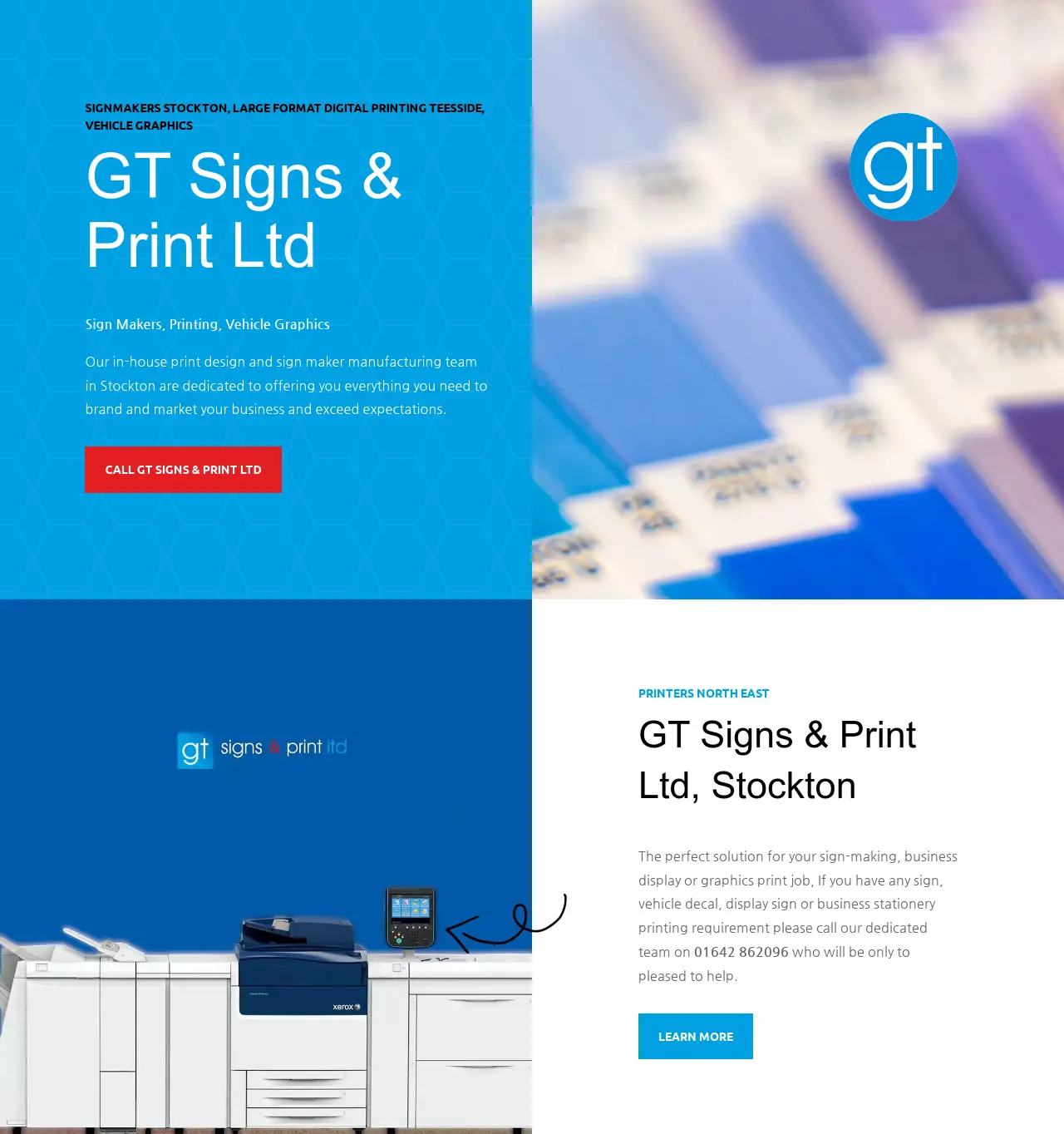 GT Signs & Print Sign Makers Stockton Printers Website and SEO