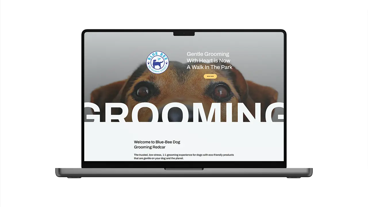 Blue Bee Dog Grooming Website Design | John Corner Blue Bee Dog Grooming Website Design | John Corner