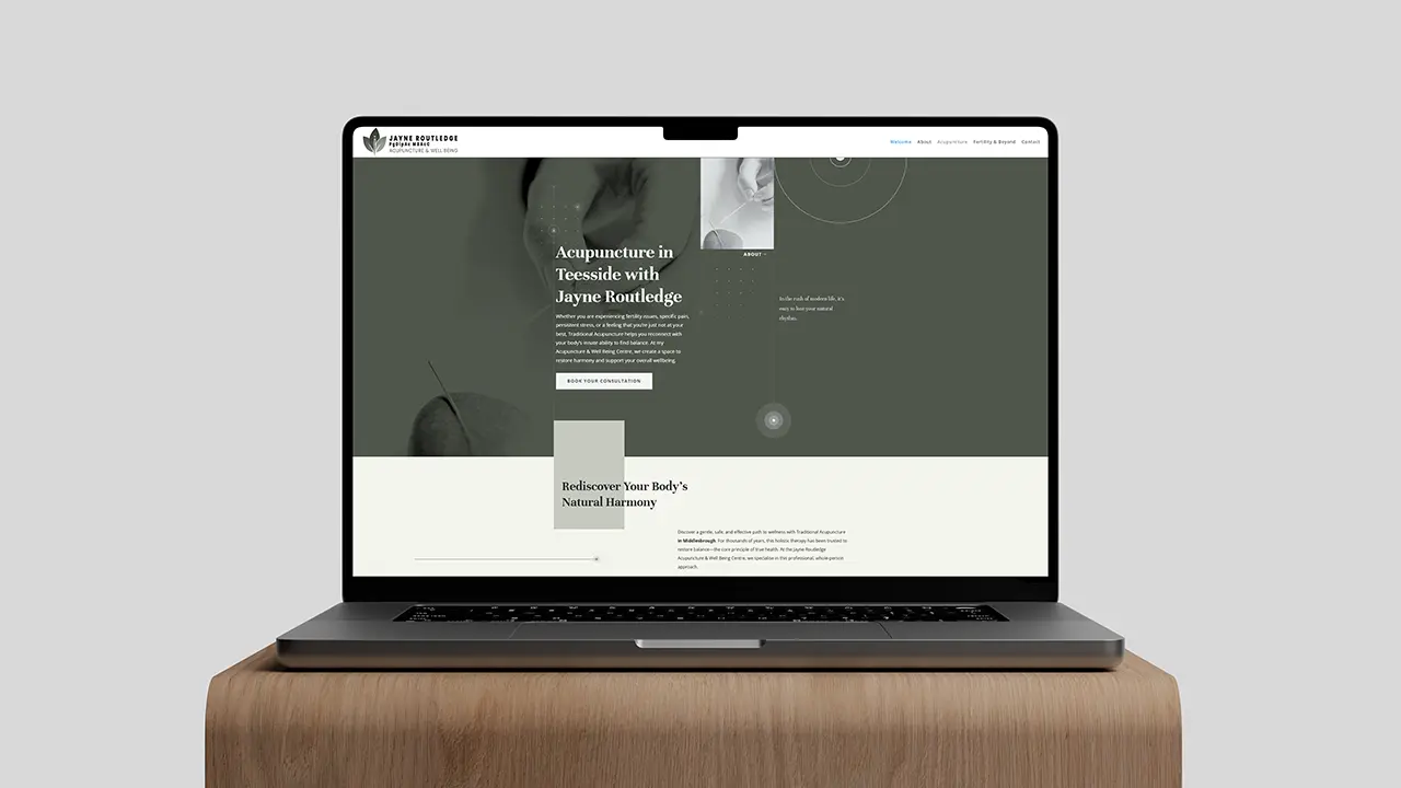 Acupuncture Website Design for Jayne Routledge | John Corner Acupuncture Website Design for Jayne Routledge | John Corner