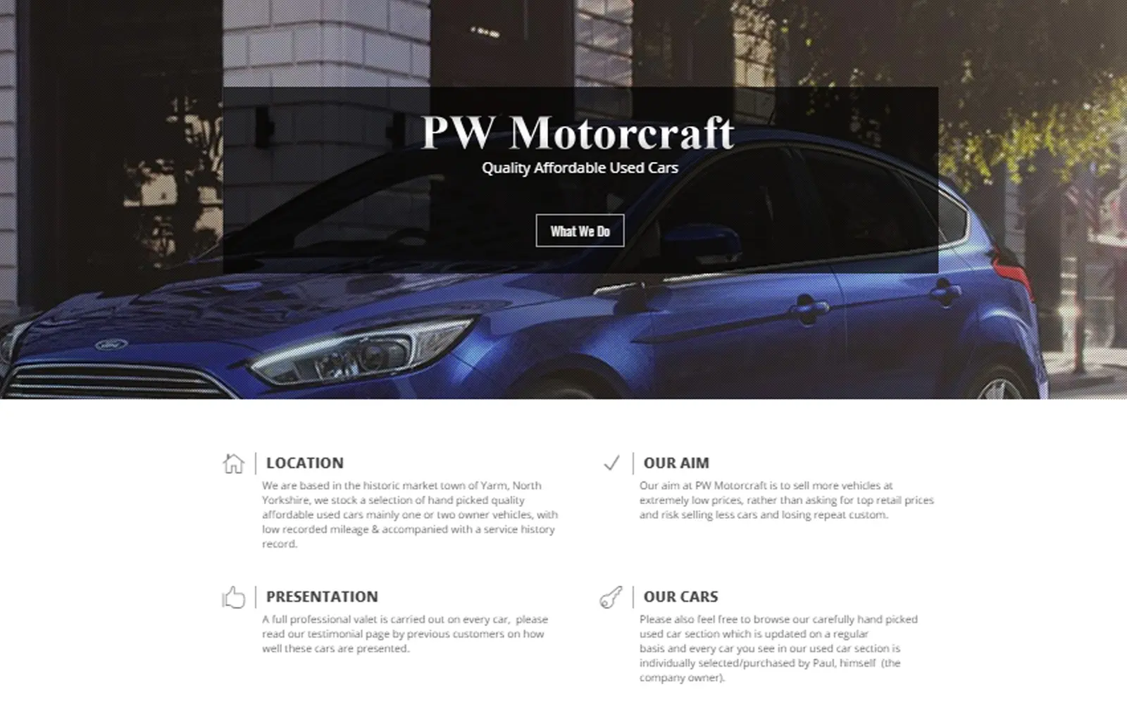 PW Motorcraft – Bespoke Online Car Showroom Web Development