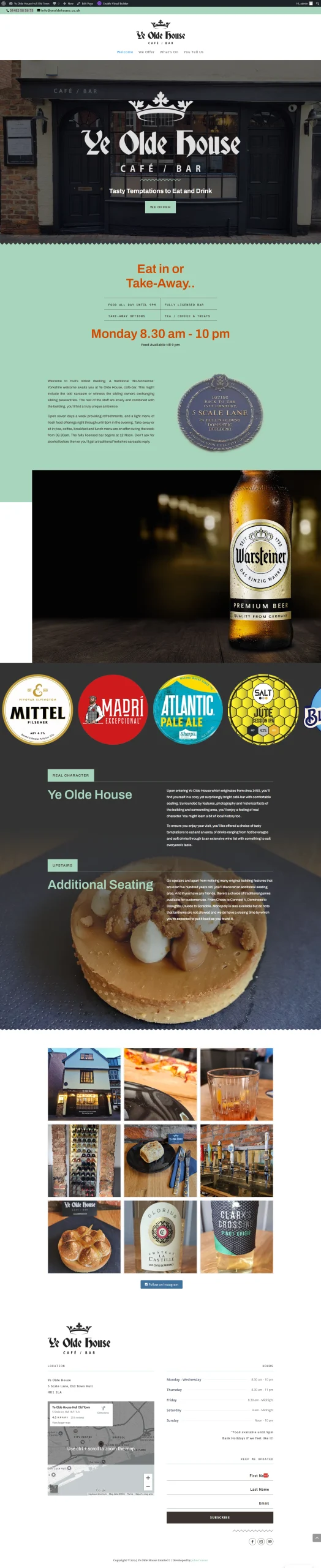 Ye Olde House Hull: Cafe, Bar, Website Development, Social Media Marketing